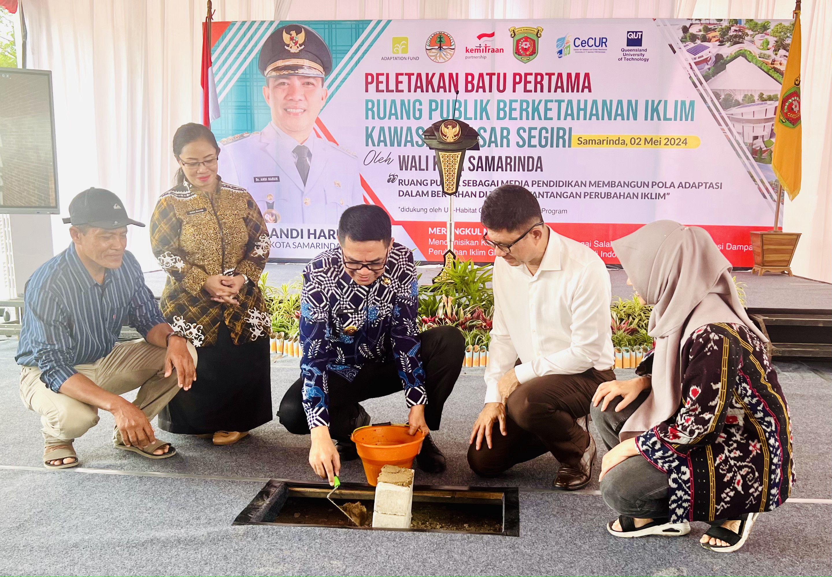 Ground Breaking Ruang Publik Berketahanan Iklim di Samarinda